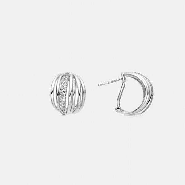 Øreringe - Luxenter - Aslor - Sølv 925 - Zirkonium - Rhodium-belagt