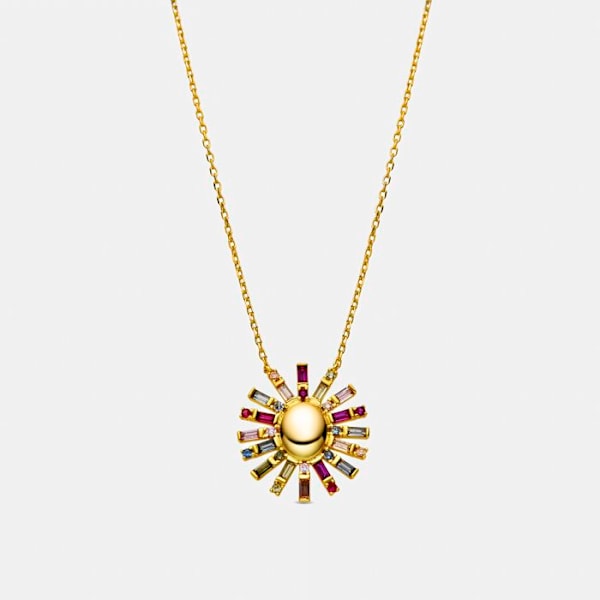 Collier - Luxenter - Otyx - Silver 925 - Flerfärgad zircon - Guld 18k Flerfärgad