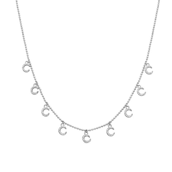 Collier - Luxenter - Sadil - Zirkon kubisk - Rhodiumpläterad - 40 cm + 3 cm förlängning