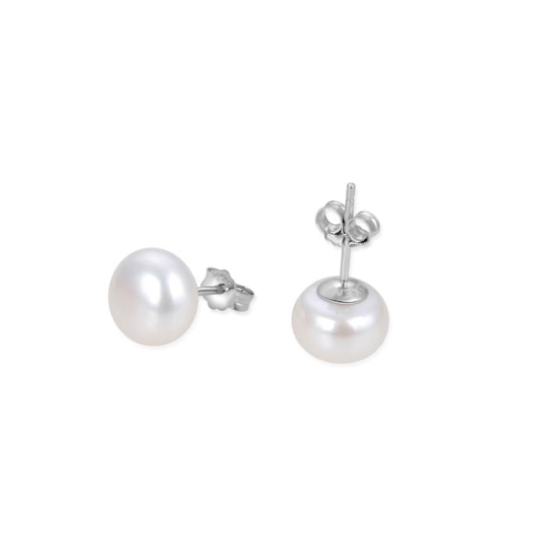 Örhängen - Luxenter - Essential - Silver 925 - Vit pärla - Rhodinerad 10 mm