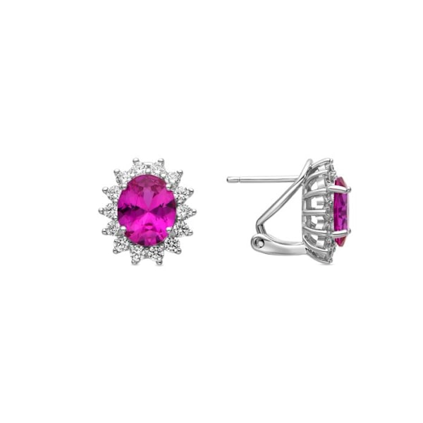 Øreringe - Luxenter - Dinoc - Sølv 925 - Rosa zirkonia - Rhodium belagt Rosa