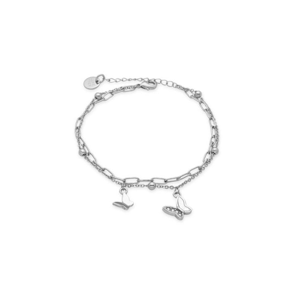 Armband - Luxenter - Tiek - Rhodinerad - Kubisk zirkon - 17 cm + 3 cm förlängning