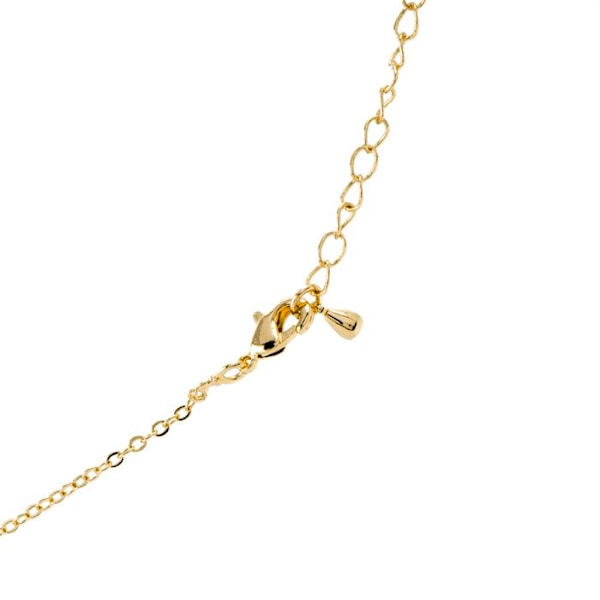 Collier Luxenter med Zirkonia i brillant 18k guld finish - Alphabet B