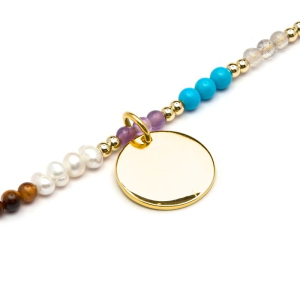 Armbånd - Luxenter - Lyhakk - Argent 925 - Guld 18K - Multifarvede krystaller Flerfärgad