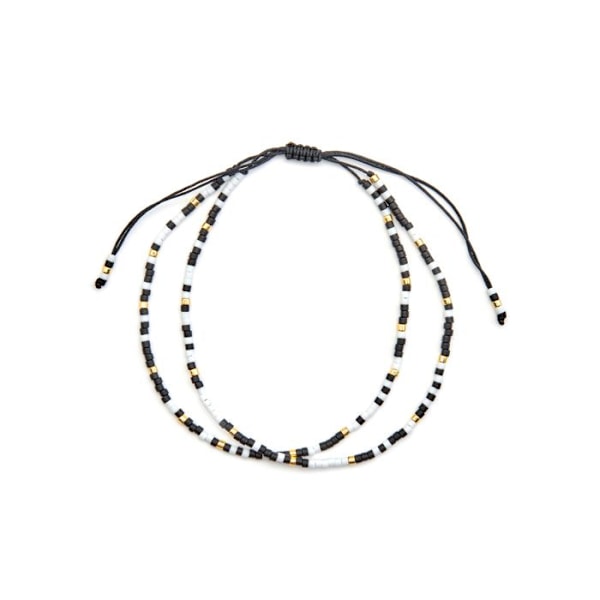 Armbånd - Luxenter - Furie - 18k guld - Sort krystal - Bredde 3,5 mm Svart