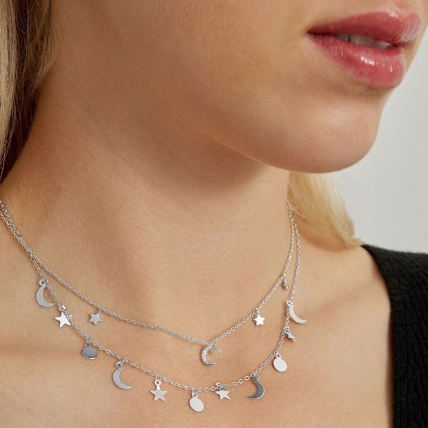 Collier - Luxenter - Rasay - Rhodineret - Zirkoniumoxid - Sølvfarvet