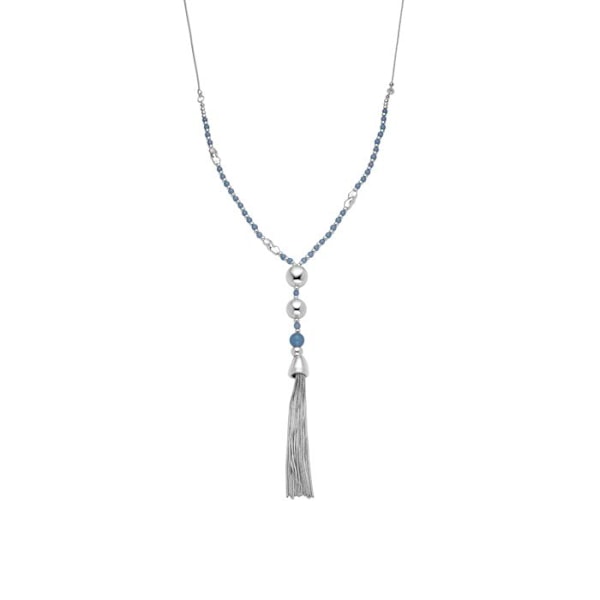 Collier - Luxenter - Nereb - Blått kristall - Rhodiumpläterad - 106 cm + 5 cm förlängning Blå