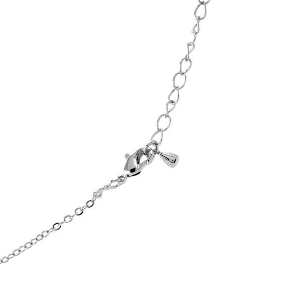 Collier - Luxenter - Alphabet V - Silver - Zirkonium - 42 cm + 3 cm förlängning