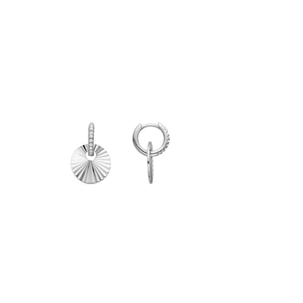 Luxenter Øreringe i 925 sølv og glitrende zirkonium belagt med rhodium - Ucnee