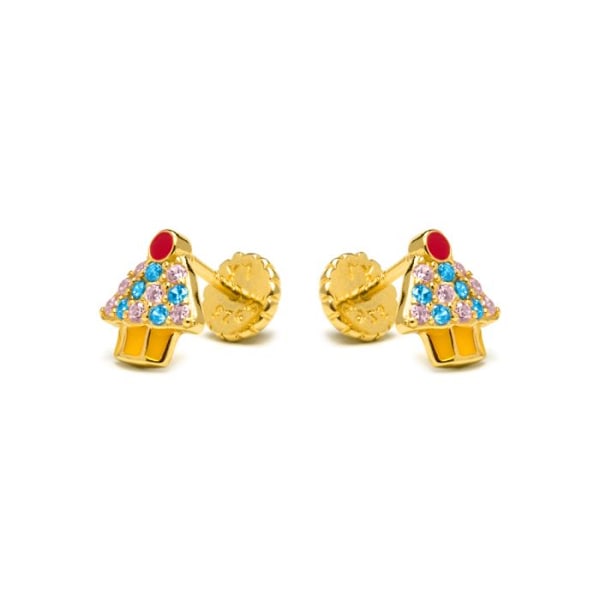 Örhängen - Luxenter - Jawto - Silver 925 - Flerfärgade zirconer - 18k guld Flerfärgad