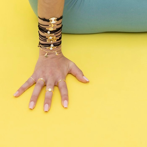 Armbånd - Kawud - Sølv 925 - Zirconium - Finish i 18 karat guld - Originalt design