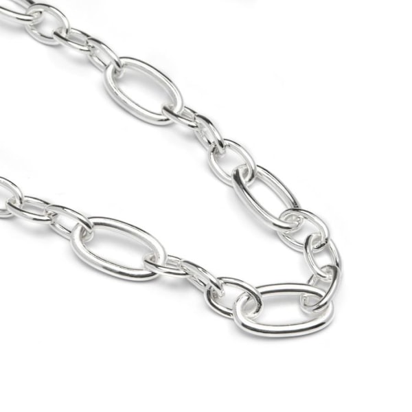 Halsband - Luxenter - Oplie - Rhodiumpläterad - Längd 42 cm - Silverfärgad