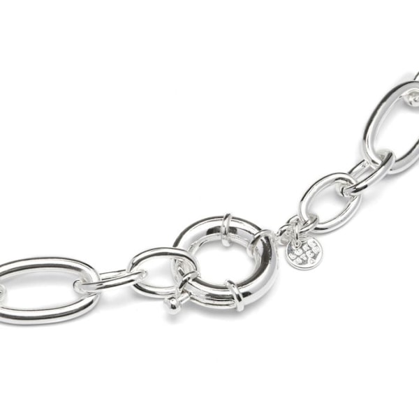Halsband - Luxenter - Oplie - Rhodiumpläterad - Längd 42 cm - Silverfärgad