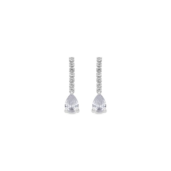 Örhängen - Luxenter - Nusxus - Silver - Zirkonia - Rodinerad platina