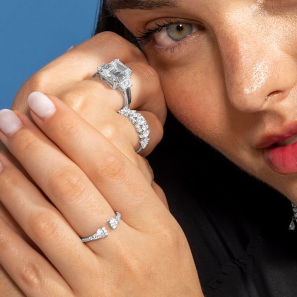 Ring - Kanex - Silver 925 - Brilliant zircon - Rhodium finish - Elegant and sophisticated pengar 14