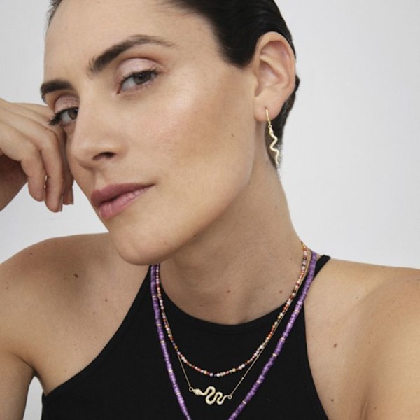 Collier - Luxenter - Ufela - Argent 925 - Multifarvet krystal - 18K guld Flerfärgad