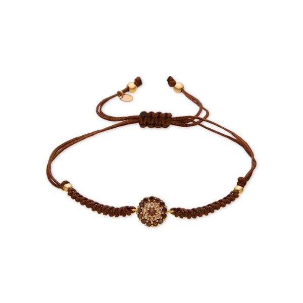Armbånd - Luxenter - Ziadri - Argent 925 - Brun zirkon - Guld 18k kastanj