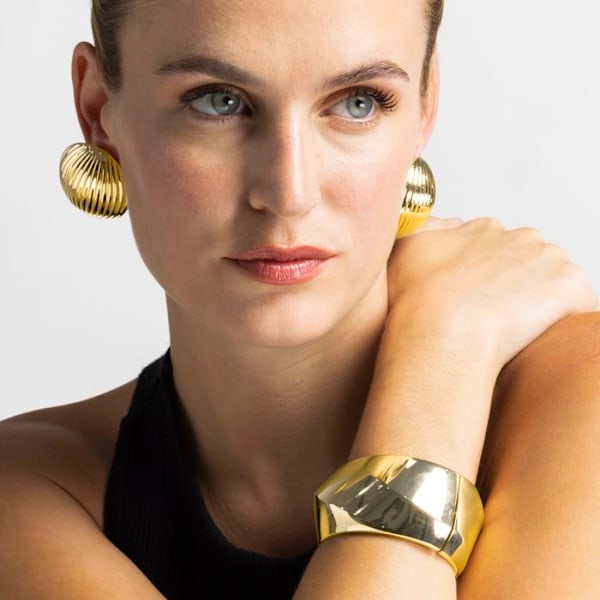 Armband - Luxenter - Chunki - 18k guldfinish - Diameter 60 mm - Metalllegering