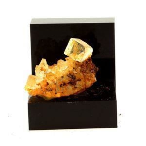 Sten og mineraler. Fluorit + Kvarts. 39,1 ct. Langeac, Haute-Loire, Frankrig. Sjælden.