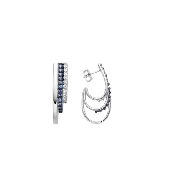 Örhängen - Luxenter - Ferdas - Silver 925 - Aquamarin zirkon - Rhodiumpläterad
