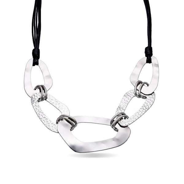 Halsband - Luxenter - Utbe - Rhodiumpläterad - 60cm - Silverfärgad