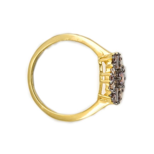 Ring - Luxenter - Lorush - Sterling sølv 925 - Brun zirkon - 18k guld finish Brun 18