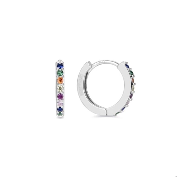 Örhängen - Valaries - Silver 925 - Flerfärgad Zirkon - Dam - One size Flerfärgad