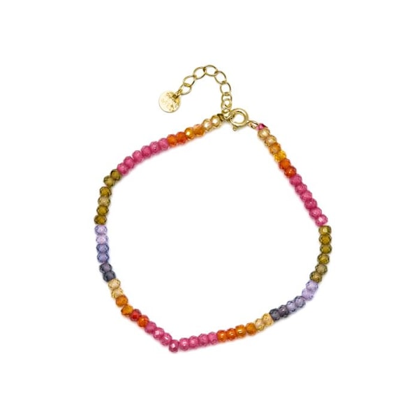 Armband - Luxenter - Siran - Silver 925 - Guld 18k - Flerfärgade kristaller Flerfärgad