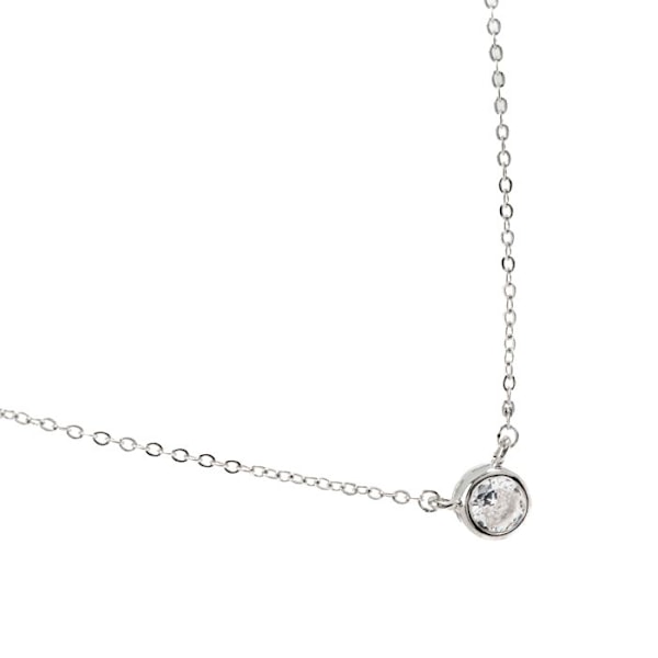 Halsband - Luxenter - Akele - Kubisk zirkon - Rhodiumbeläggning - 40,5 cm + 3 cm förlängning