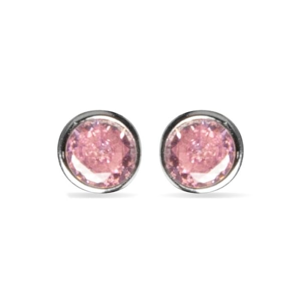 Örhängen - Luxenter - Khan - Silver 925 - Rosa zircon - Rhodiumpläterad