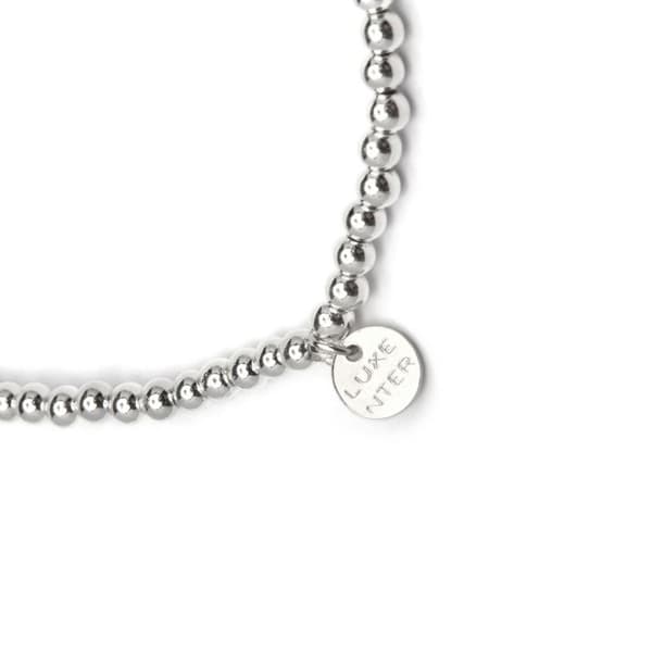 Armbånd - LUXENTER - Krasai - Sølv 925 - Hæmatit - Elastisk 55 mm