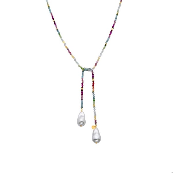 Collier - Luxenter - Lorex - Sølv 925 - 18k Guld - Multikolor Krystal Flerfärgad