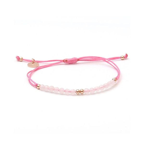 Armbånd - Luxenter - Dinmek - Argent 925 - Rosa agat - 18K guld