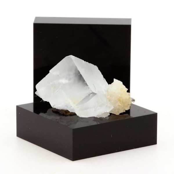 Sten og mineraler. Fluorit + Kvarts. 52,1 ct. Pratclaux, Langeac, Haute-Loire, Frankrig. Sjælden.