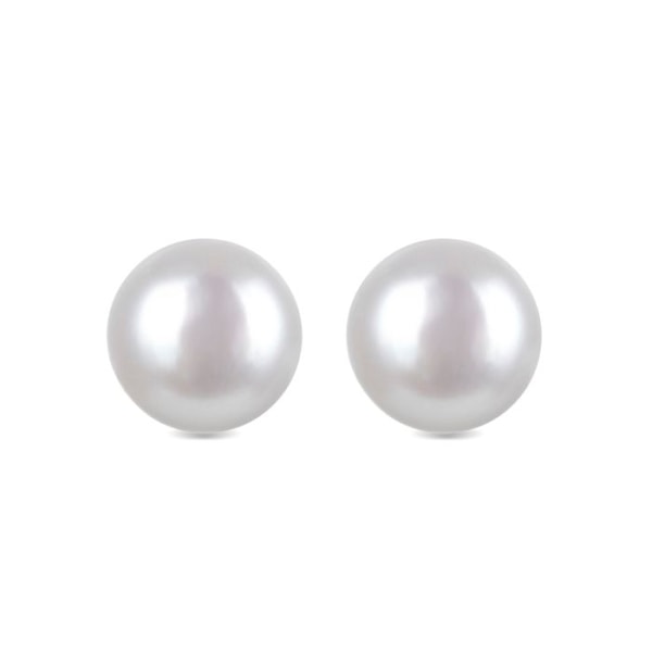 Boucles d'oreilles Luxenter i 925 sølv med hvid perle færdiggjort i 18K guld Højde 9,3 mm - Basic Vit