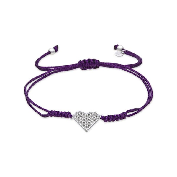 Armband - Luxenter - Hjärta - Sterlingsilver - Halvprecisionsstenar - Silverfärgad