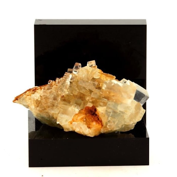 Sten og mineraler. Fluorit + Kvarts. 156,4 ct. Langeac, Haute-Loire, Frankrig. Sjælden.