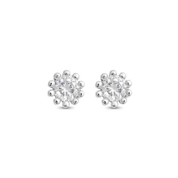 Øreringe - SHELAT - Argent - 925/1000 - Zirkoniumoxid - Dormeuse vit svart