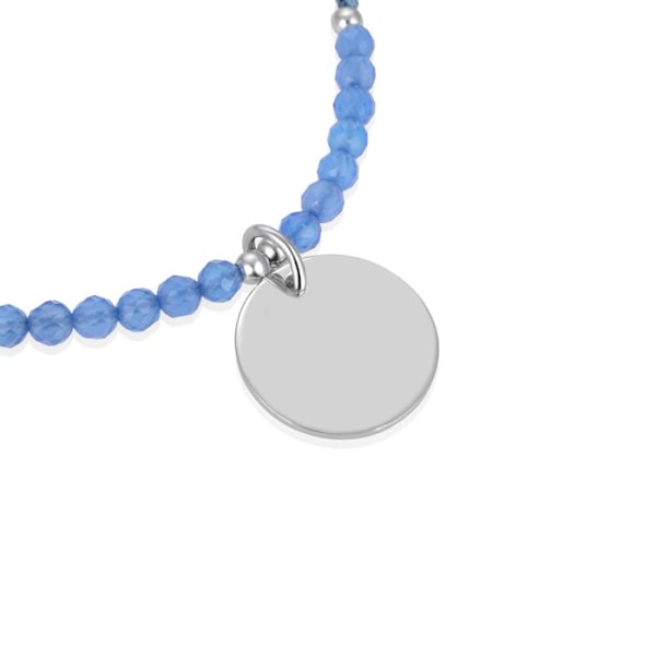 Armband - Min Sol - Silver 925 - Blå Agat - One size - Dam Blå