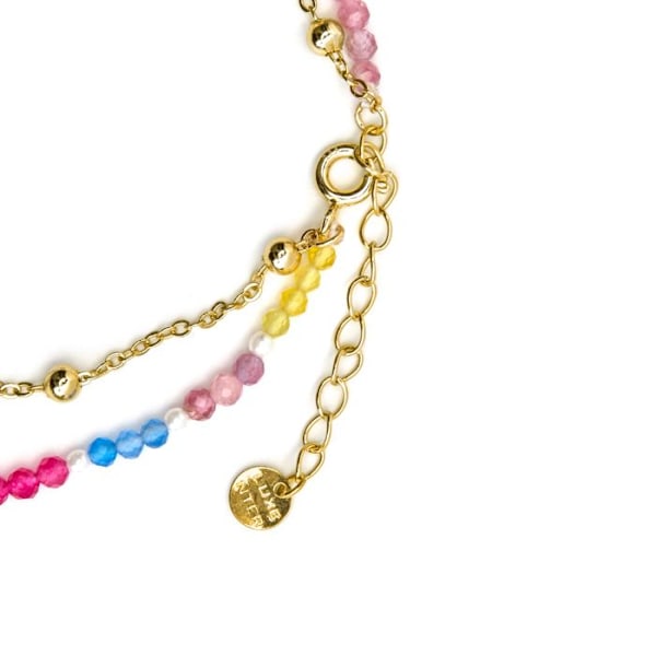 Armbånd - Luxenter - Busde - Sølv 925 - Guld 18k - Multifarvede krystaller Flerfärgad