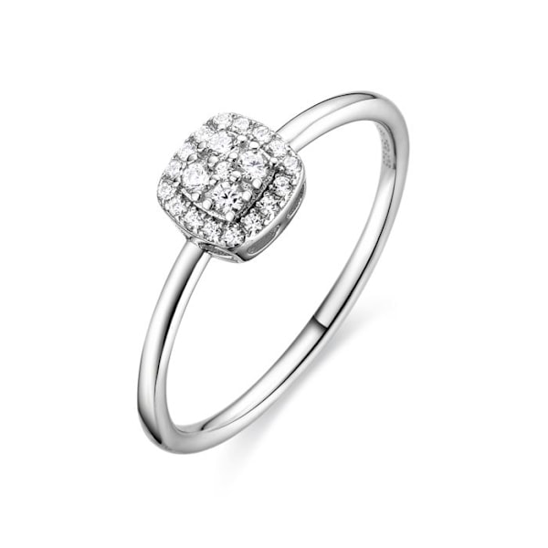 Ring - Luxenter - Amanba - Sølv 925 - Brilliant zircon - Rhodium belagt pengar 14