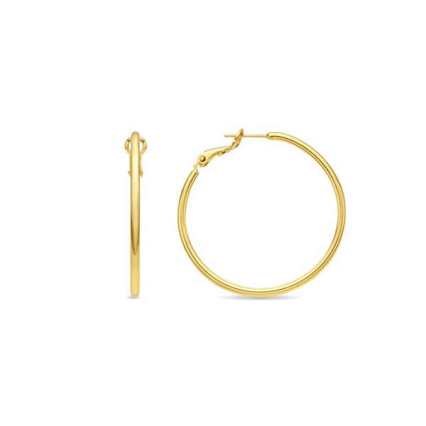 Luxenter øreringe til kvinder i metallisk legering i guld med 18 karat guldfinish - Model Dierax Gult guld