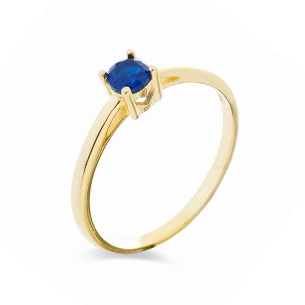 Ring - Luxenter - Otieno - Sølv 925 - Guld 18k - Hydrotermal kvarts Lapislazuli blå 12