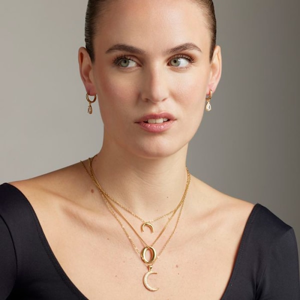Kaulaketju - Luxenter - Ausa - Keltakulta 18K - 60cm - Riipus 24,3x24,8mm Gul