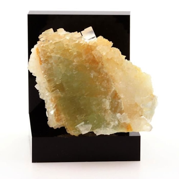 Sten og mineraler. Fluorit + Kvarts. 214,1 ct. Pratclaux, Langeac, Haute-Loire, Frankrig. Sjælden.
