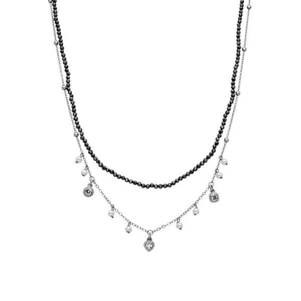 Halsband - Luxenter - Nexa - Silver 925 - Vita pärlor - 42cm + 3cm förlängning Vit