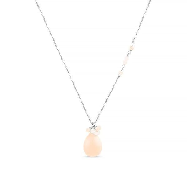 Collier - Adak - Legering - Oransjagate - One size - Kvinna Apelsin