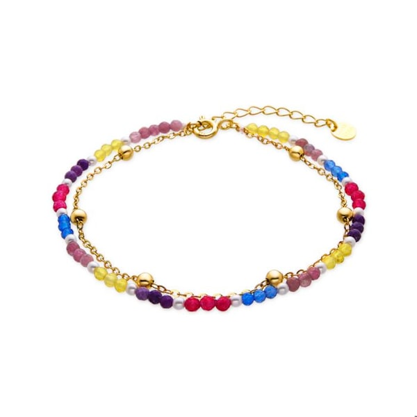 Armbånd - Luxenter - Busde - Sølv 925 - Guld 18k - Multifarvede krystaller Flerfärgad