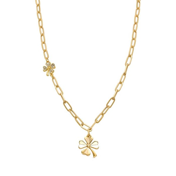 Halsband - Luxenter - Brilliant - Guld 18K - Kubisk zirkon - Längd 43 cm + 5 cm