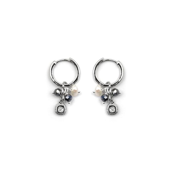 Örhängen - Luxenter - Apses - Silver 925 - Vit pärla - Rhodiumpläterad Vit